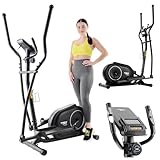 TREX SPORT Crosstrainer für zuhause TX-400CT Dash | Ellipsentrainer mit Computer & Pulssensoren | extrem leises Magnetbremssystem mit 10 Widerstandsstufen