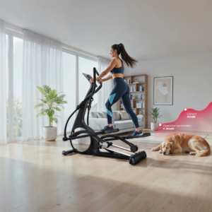 Sportstech sCross Front-Ellipsentrainer mit 48 cm Schrittlänge, 32 Stufen und Generator-Antrieb